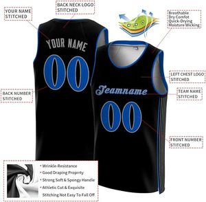 เสื้อบาสเก็ตบอลสีดำแบบกำหนดเอง แขนสั้น ผ้าตาข่าย แห้งเร็ว ผ้าฝ้าย 100% สำหรับทุกเพศ เป็นมิตรกับสิ่งแวดล้อม ระบายอากาศได้ดี - Product Image 4