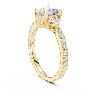Anillo de Compromiso, Boda o Promesa SATVIK RATNA con Diamante Cultivado en Laboratorio de Corte Corazón de 1.5 CT, Chapado en Oro de 14K, Certificado IGI, Regalo de Lujo - Product Image 3