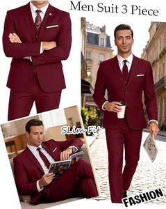 High-End Groom Tuxedo <b>Suit</b> Pant Coat Wedding Party Wear - Product Image 6