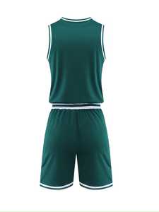 New Professional Adult Basketball Wear Set Custom Logo Number 100% Polyester Anti-Bacterial Summer Season <b>School</b> Club Teams - Product Image 2