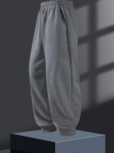 Hardihood International Men's Gray Polyester/Cotton Sweatpants <b>Elastic</b> Waist Drawstring Midweight Pockets Casual Knitted Autumn - Product Image 5