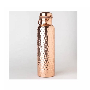 Botella de agua de cobre martillada a mano, recipiente Ayurvédico de cobre puro, botella de agua para Yoga, botella de agua de cobre para beber, novedad - Product Image 1