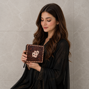 2025 Latest Fashion Hand <b>Tooled</b> Leather <b>Big</b> Size Jewelry Storage <b>Box</b> Organizer Handmade Makeup <b>Box</b> Square Cowhide Organizer <b>Box</b> - Product Image 6