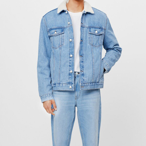 <b>Men's</b> Classic Blue Multi-Pocket Jean <b>Jacket</b> Spring Casual <b>Long</b> Sleeve Denim Coat with Washed Techniques for Winter Use - Product Image 4