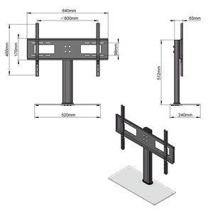 Supporto TV Moderno da Parete per TV LED da 32-55 Pollici con Struttura in Acciaio e Funzione di Inclinazione - Product Image 5