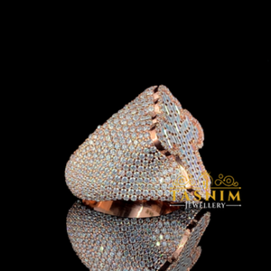 Bague de Mariage et de Fiançailles en Argent Plaqué Or Certifié avec Diamant Naturel de Couleur Fantaisie Taille Coussin et Pierres Latérales Luxueuses - Product Image 3
