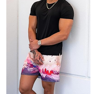 OEM Breathable Heavyweight Sports Mesh Shorts <b>for</b> Basketball Heat Transfer Printing Floral Pattern Elastic Waist <b>Hip</b> Hop Style - Product Image 6