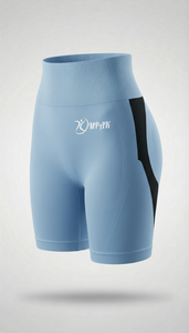 Shorts de sport taille haute sans couture pour le yoga et la gym, respirants et à séchage rapide, pour un effet galbant des fessiers - Product Image 4