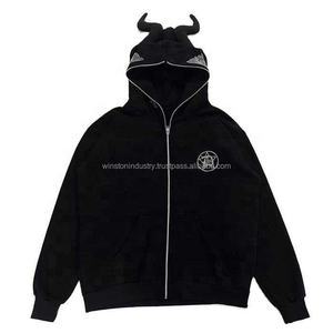 Sweat-shirt d'hiver pour homme avec pierres fantaisie, détails uniques en pierres, haute qualité, coton/polyester respirant et résistant - Product Image 3