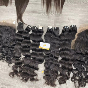 Extensiones de Cabello Humano Remy Vietnamita 100% Pre-Plucked HD de Alta Calidad con Cierre, Estilo Ondulado Natural, Tejido Humano, 8-32 Pulgadas, Todos los Colores - Product Image 1