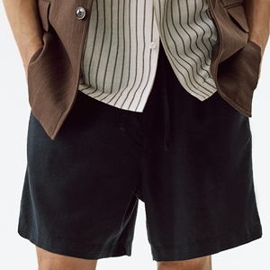 Shorts et T-shirt Athlétiques Vintage Oversize en Polyester Imprimé Personnalisé, Anti-Plis, Impression Numérique, Logo Avant, Rose Bébé, Cordon de Serrage - Product Image 6