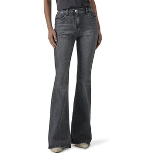 Vêtements de mode d'hiver, pantalon en jean pour femmes, jean en denim coupe barrel, design personnalisé, jean respirant pour femmes, OEM - Product Image 3
