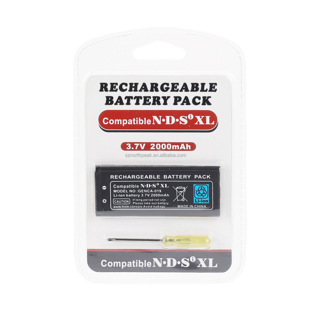 3.7V 2000mAh Replacement Battery Pack for NDSI XL Rechargeable Battery with Tool Pack Kit