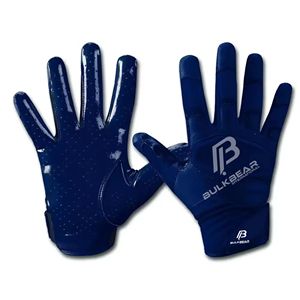 Gants de football américain professionnels pour hommes en cuir imperméables antidérapants haute performance avec grip flexible et respirant à enfiler - Product Image 2