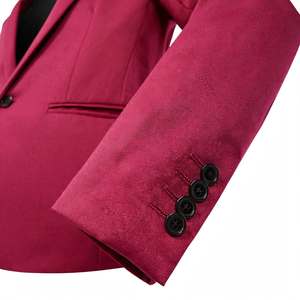 Blazer Homme Slim Fit à Bouton Unique avec Poche Contrastante et Mouchoir de Poche – Veste de Costume Formelle pour Bureau et Mariage – Blazer de Costume d'Affaires pour Homme - Product Image 4