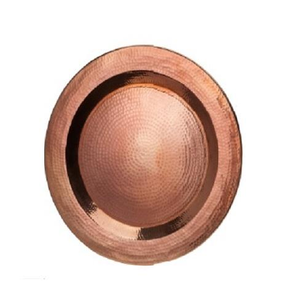 Assiette de service en cuivre martelé, profonde, écologique, classique, pour la cuisine/la salle à manger, vaisselle de service, lot pour la maison - Product Image 1