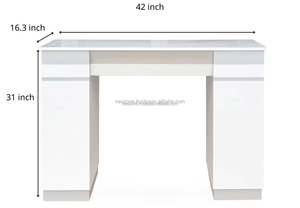 Meubles de salon modernes, écologiques, élégants, en contreplaqué européen, MDF, marbre, couleur personnalisée, durables, faciles à nettoyer, pour salon de manucure - Product Image 2
