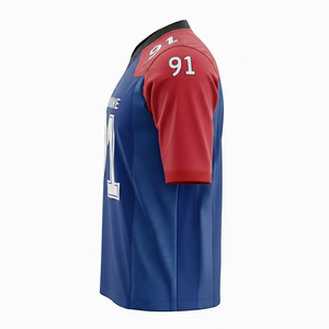 Maillot de football américain haut de gamme, uniforme d'équipe personnalisé, vêtements de sport respirants à séchage rapide, impression par sublimation, vente en gros directe d'usine - Product Image 2