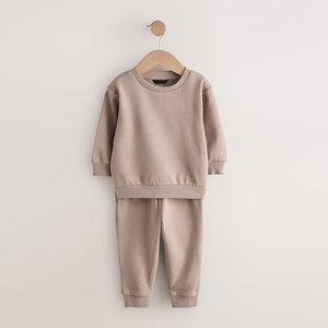 Conjunto Deportivo Infantil de 2 Piezas, Personalizado al por Mayor, Impreso, Invernal, Ecológico, Transpirable, Suave, 100% Algodón, Sudadera Térmica y Pantalones Deportivos - Product Image 4
