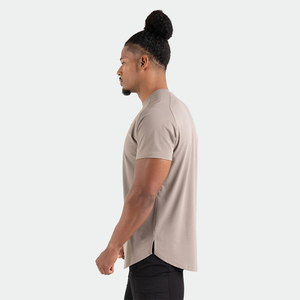 T-shirt personnalisé pour homme, surdimensionné, 100% coton jersey, non tissé, écologique, uni, décontracté, grande taille, coupe ample, logo personnalisé - Product Image 3