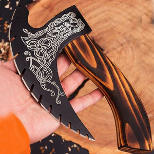 ที่ตัดพิซซ่ารูปทรงขวาน ทำจากเหล็กทนทาน อุปกรณ์ครัวดีไซน์ขวานสำหรับหั่นพิซซ่า ที่ตัดพิซซ่าแบบขวาน เครื่องมือสำหรับรับประทานอาหาร ที่ตัดพิซซ่ารูปทรงขวาน - Product Image 3