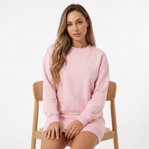 Robe sweat-shirt oversize pour femme, logo personnalisé, manches longues, molleton épais, streetwear décontracté, fournisseur de vêtements en gros - Product Image 1