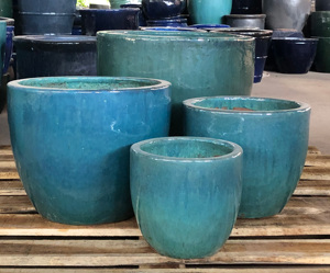Jardinière élégante et moderne en céramique émaillée / Jardinières d'intérieur/extérieur pour la maison et le jardin Pots de fleurs écologiques pour plantes et fleurs - Product Image 3