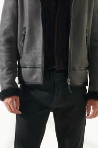 Blouson Aviateur en Cuir Véritable Premium Vintage – Manteau d'Hiver Bomber – Service d'Échantillons OEM Personnalisés Disponible Aujourd'hui - Product Image 4