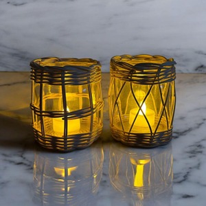 Stylish <b>Rattan</b> Candle Holder Suitable For Side <b>Tables</b> Coffee <b>Tables</b> And <b>Bedside</b> <b>Table</b> Decoration Handcrafted From India - Product Image 4