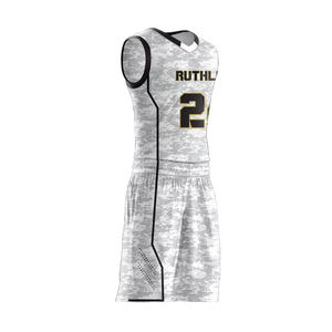 Ensemble de vêtements de basketball unisexe personnalisé 2026 – Nouvelle collection respirante, antibactérienne, séchage rapide, impression par transfert thermique, grandes tailles - Product Image 3