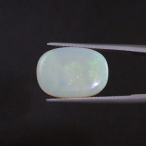 IGI Certified <b>White</b> Natural Opal Loose Gemstone 6.40 Carat <b>Cushion</b> Cut 17.5x12.5mm Hand Cut Polished Light Waxing/Oiling Treated - Product Image 1