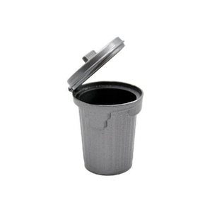 Poubelle ronde en acier inoxydable galvanisé, bac à déchets pour tous les types de déchets d'intérieur, panier de rangement, couleur argent, haute qualité - Product Image 2