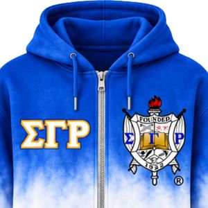 Sudadera con Capucha Oversize para Mujer Sigma Gamma Rho, Color Negro y Blanco, con Letras Griegas Personalizadas, Estilo Casual y Urbano - Product Image 6