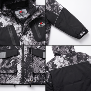 Veste de pêche imperméable à capuche multi-poches camouflage coupe-vent pour l'extérieur - Product Image 4