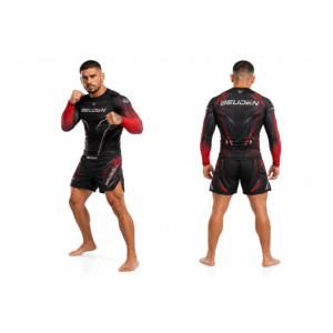 Conjunto de Rashguard y Pantalones Cortos de MMA Personalizados, Ropa de Compresión de Secado Rápido para Entrenamiento de BJJ, Gimnasio y Deportes - Product Image 3