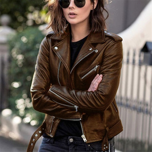 Veste Moto Oversize en Cuir PU Respirant pour Femme, Vêtement d'Hiver Tendance, Fabricant en Gros Personnalisé - Product Image 5