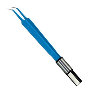 Pinzas Eléctricas Bipolares Europeas Anguladas McPherson de 12 cm con Punta de 0.5 mm, de Acero Inoxidable, Antiadherentes, Juego de Instrumentos Electroquirúrgicos - Product Image 1