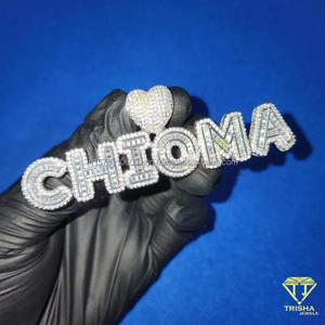 Collar de Cadena con Colgante de Corazón de Moissanita y Diamantes Estilo Hip Hop 'Morris' - Product Image 2