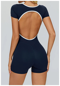 Ropa Deportiva de Yoga para Mujer, Mono Informal para Gimnasio, 100% Algodón, Transpirable, de Secado Rápido, Ecológico, ODM, de Una Pieza, Sin Mangas - Product Image 3