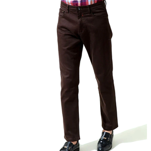 2026 New Men's <b>Brown</b> Slim Fit Straight Leg Denim Jeans High Waist Cotton Casual Pants Autumn Wear - Product Image 2