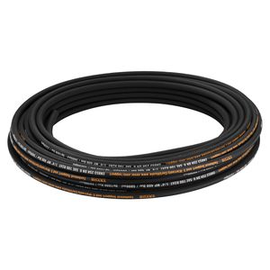 Tubo Idraulico a Spirale da 1/4 di Pollice x 100 Piedi con Superficie Liscia, 5800 PSI, Gomma con 2 Treccia in Filo d'Acciaio ad Alta Resistenza - Product Image 5