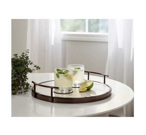 ถาดเหล็กดีไซน์สวยมาใหม่ถาดโลหะทรงกลมพร้อมที่จับโลหะ - Product Image 3