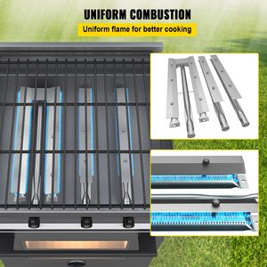 Kit di Ricambio per Bruciatori BBQ in Acciaio Inox, 3 Pezzi con Coperture Accessorie - Product Image 4