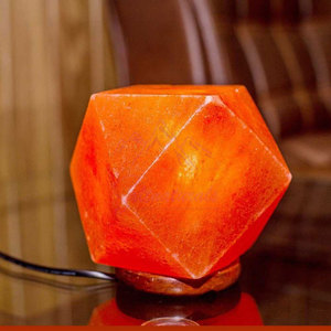 Lampe de sel de l'Himalaya en forme de diamant unique, lumière d'ambiance, lampe de sel de l'Himalaya à l'éclat élégant - Product Image 4