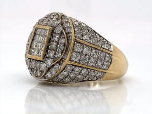 SPECIAL ORDER 925 Sterling Silver Classic <b>Iced</b> Out Moissanite Prong Setting Brilliant Round Cut Diamond Champion <b>Ring</b> for Unisex - Product Image 2