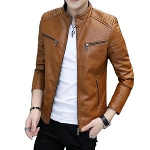 Chaqueta de cuero informal para hombre, abrigo de primavera y otoño para motociclista - Product Image 1