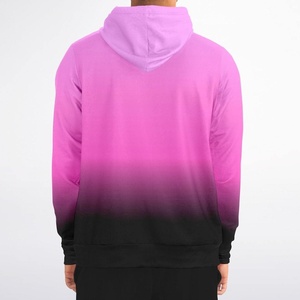Men Unisex <b>Aesthetic</b> Cotton Fleece Hooded Sweatshirt Zip up Hoodie Tie Dye Gradient Full Zipper Pocket Premium Quality - Product Image 5