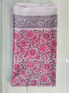 New Arrival Women's Cotton Sarong Hand Block Print Floral Beach Cover up Scarf Breathable Head <b>Wrap</b> for Summer Perfect Gift Her - Product Image 3