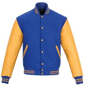 Veste de baseball personnalisée avec logo, streetwear, broderie de haute qualité, veste bomber en cuir et polaire pour l'hiver, veste de baseball pour hommes - Product Image 3