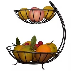 Best Selling Wire Fruit Basket Gold Rectangular Metal Arch Line <b>Storage</b> <b>Crate</b> for Kitchen Counter Shelf Wire Fruit Basket - Product Image 3
